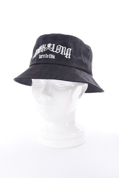【26AW】 FRACTUR MONOGRAM BUCKET HAT / ブラックレターフォントロゴ エレメントスカル総柄 バケットハット (ブラック)