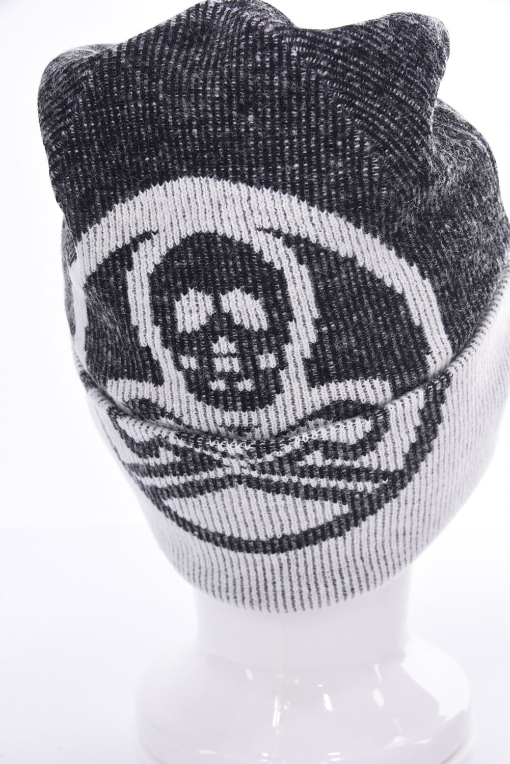 G.O.D MOHAIR BLEND BEANIE / ビッグロゴ ブランクスカル ニットビーニー (ホワイト)