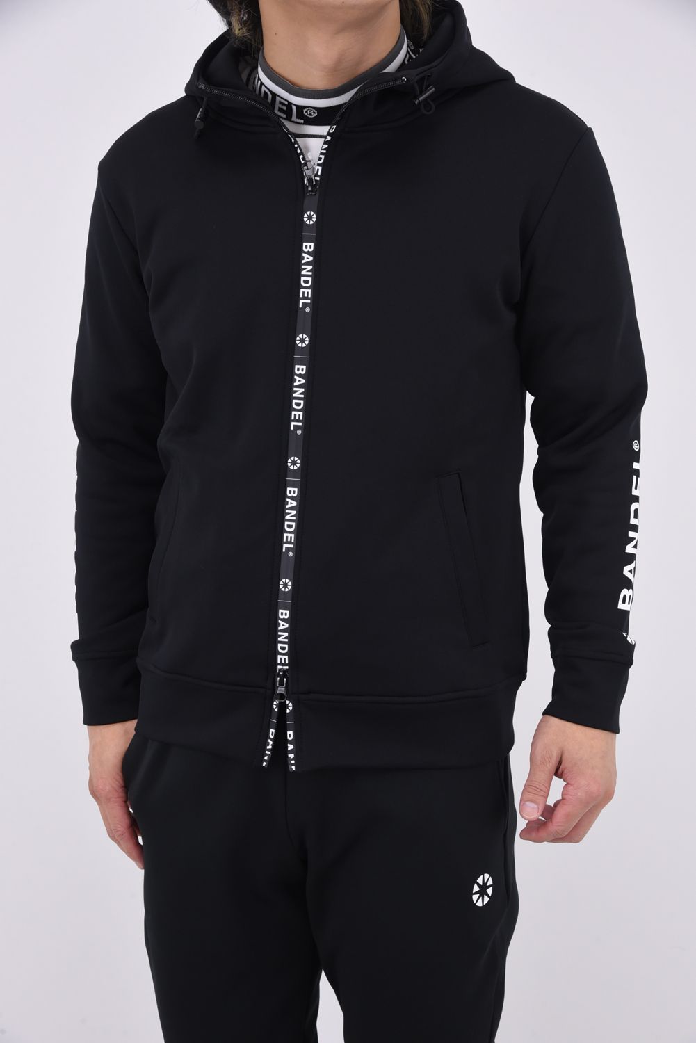 BASIC FULL ZIP PARKA MENS / テックスブリッド 止水ファスナー ジップアップパーカー (ブラック)
