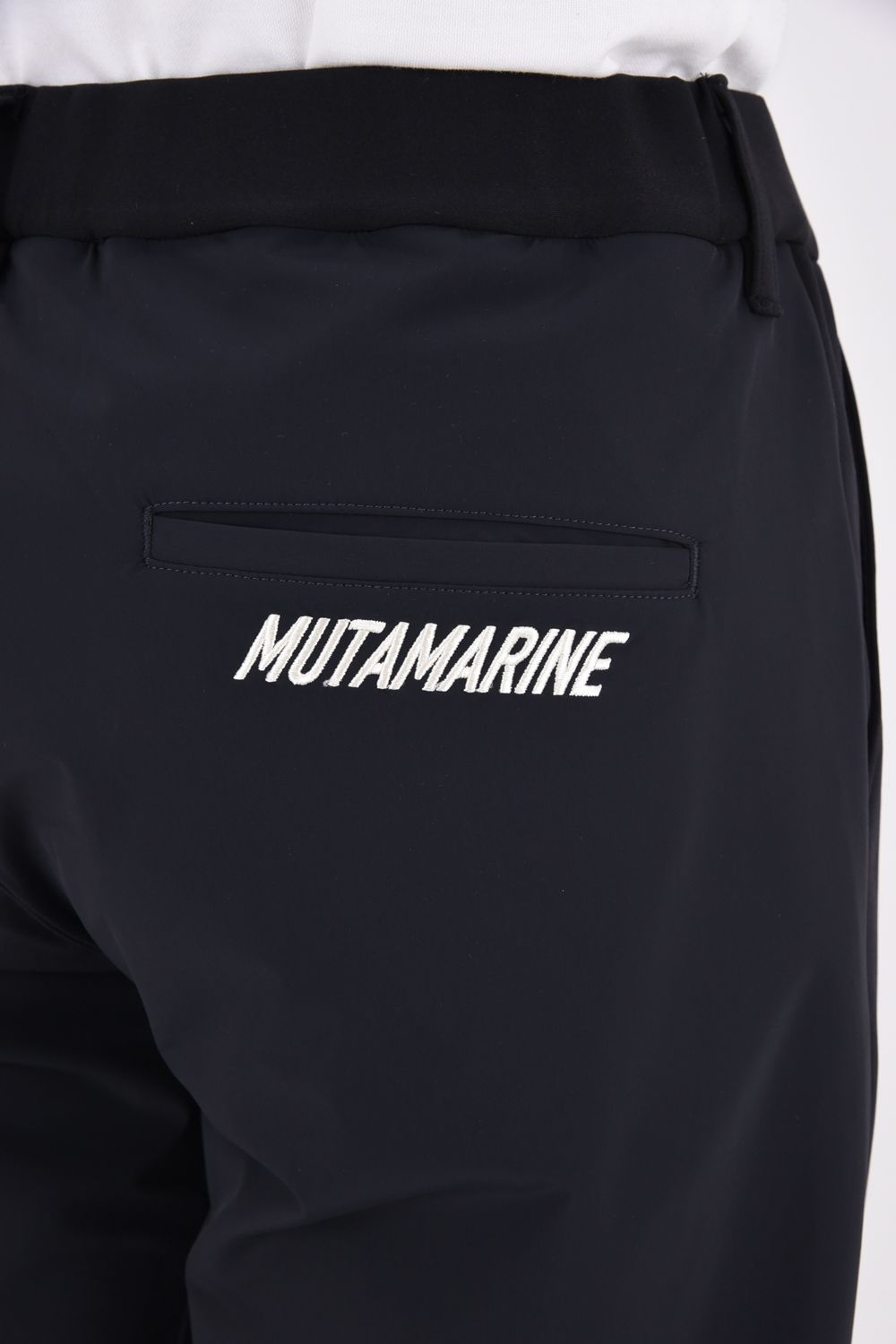 【26AW】 BI-FABRIC TRAINING PANTS / ダンボールニット 異素材切り替え トレーニングロングパンツ (ブラック)