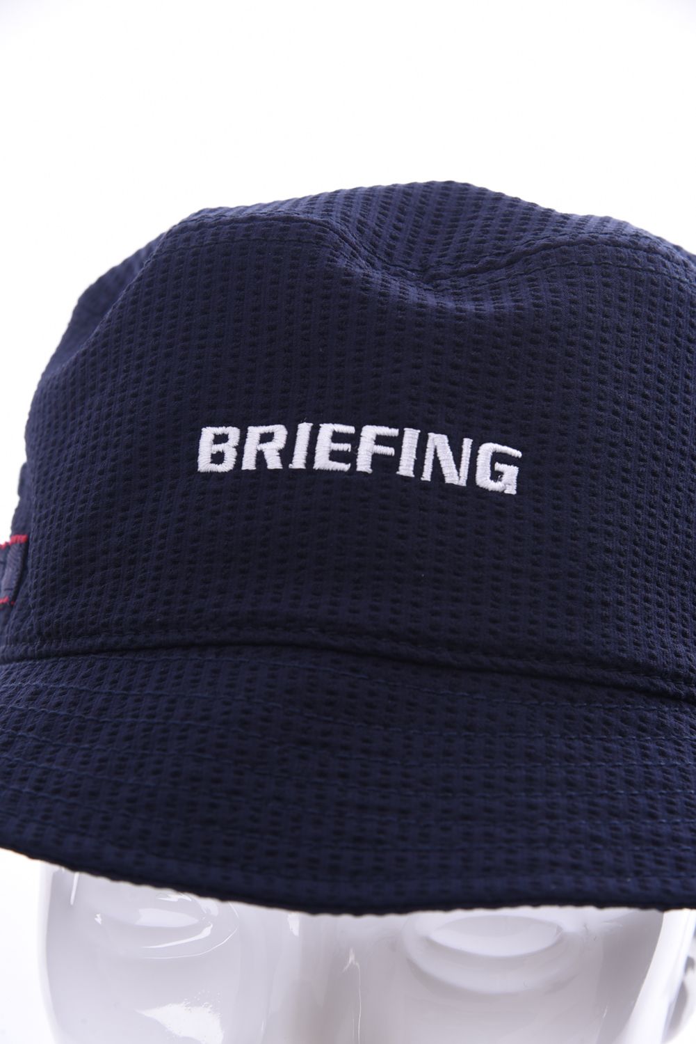 BRIEFING - SEERSUCKER HAT / 刺繍ロゴ シアサッカー バケットハット 