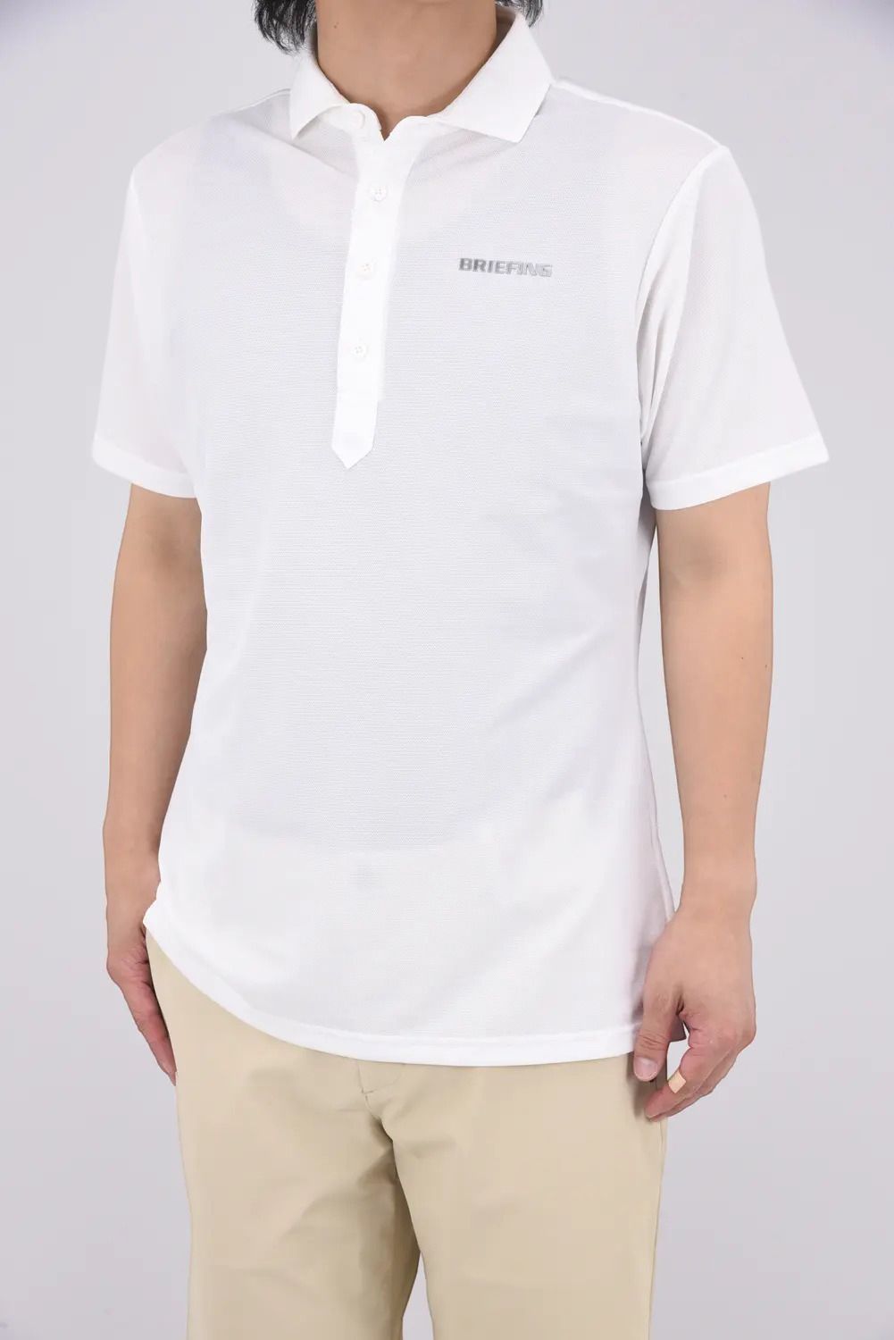MEN’S LINEN-T WC SHIRT / リネンタッチ ポロシャツ (ホワイト)
