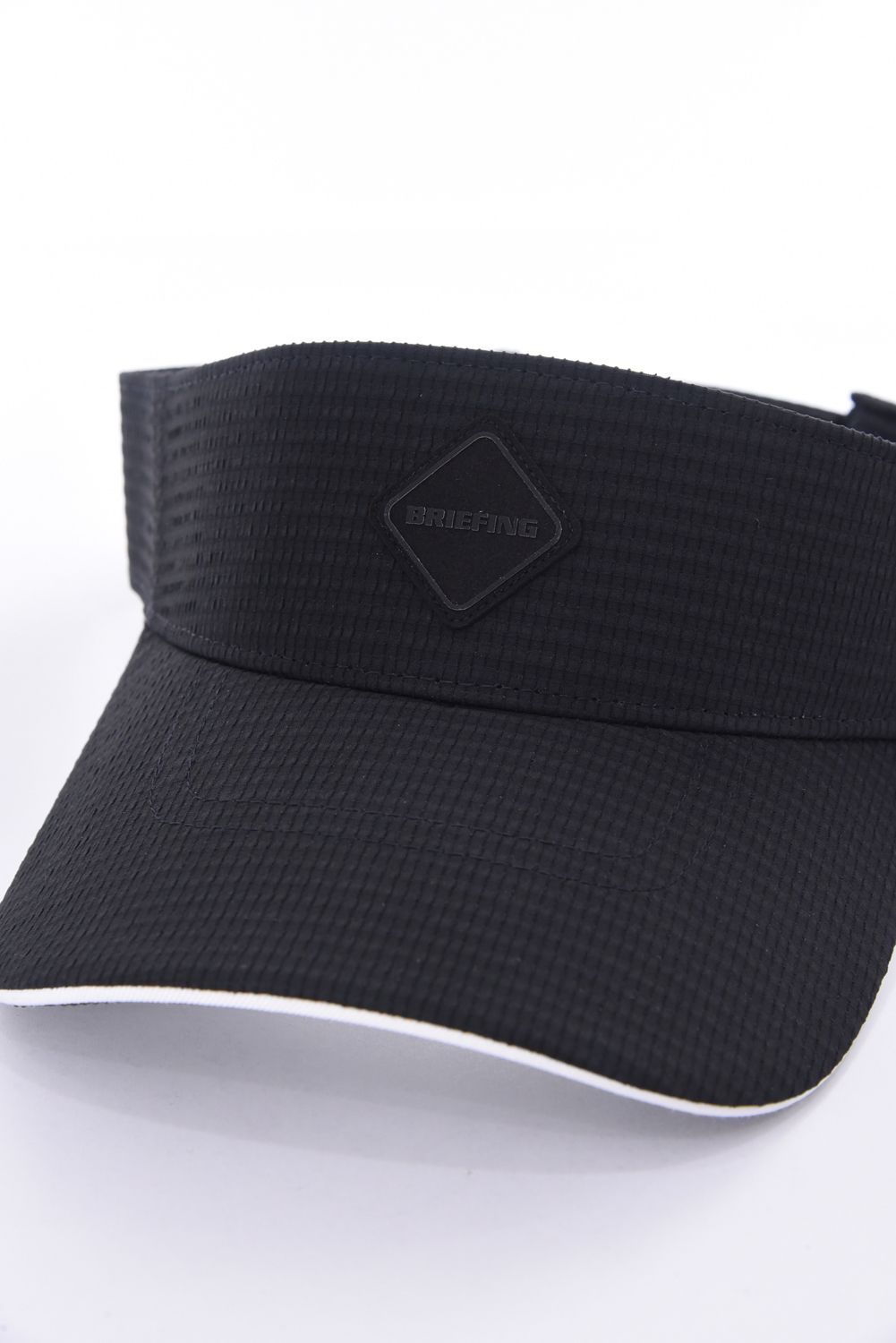 【26SS】 MEN’S SEERSUCKER VISOR / シアサッカー ダイヤモンドロゴ サンバイザー (ブラック)