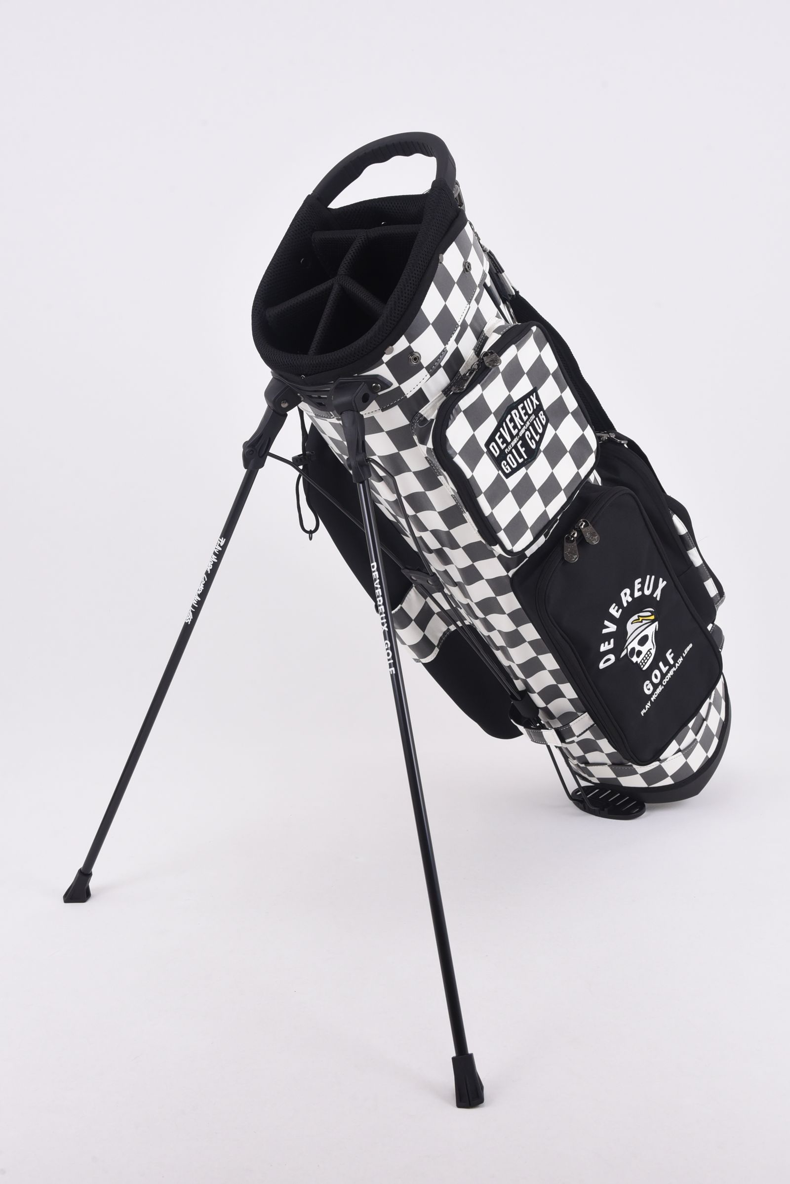 【銀行振込・代金引換不可】【返品・交換不可】 ALL CHECKER CADDIE BAG / 総チェック柄 スタンドタイプ キャディバッグ (ホワイト)