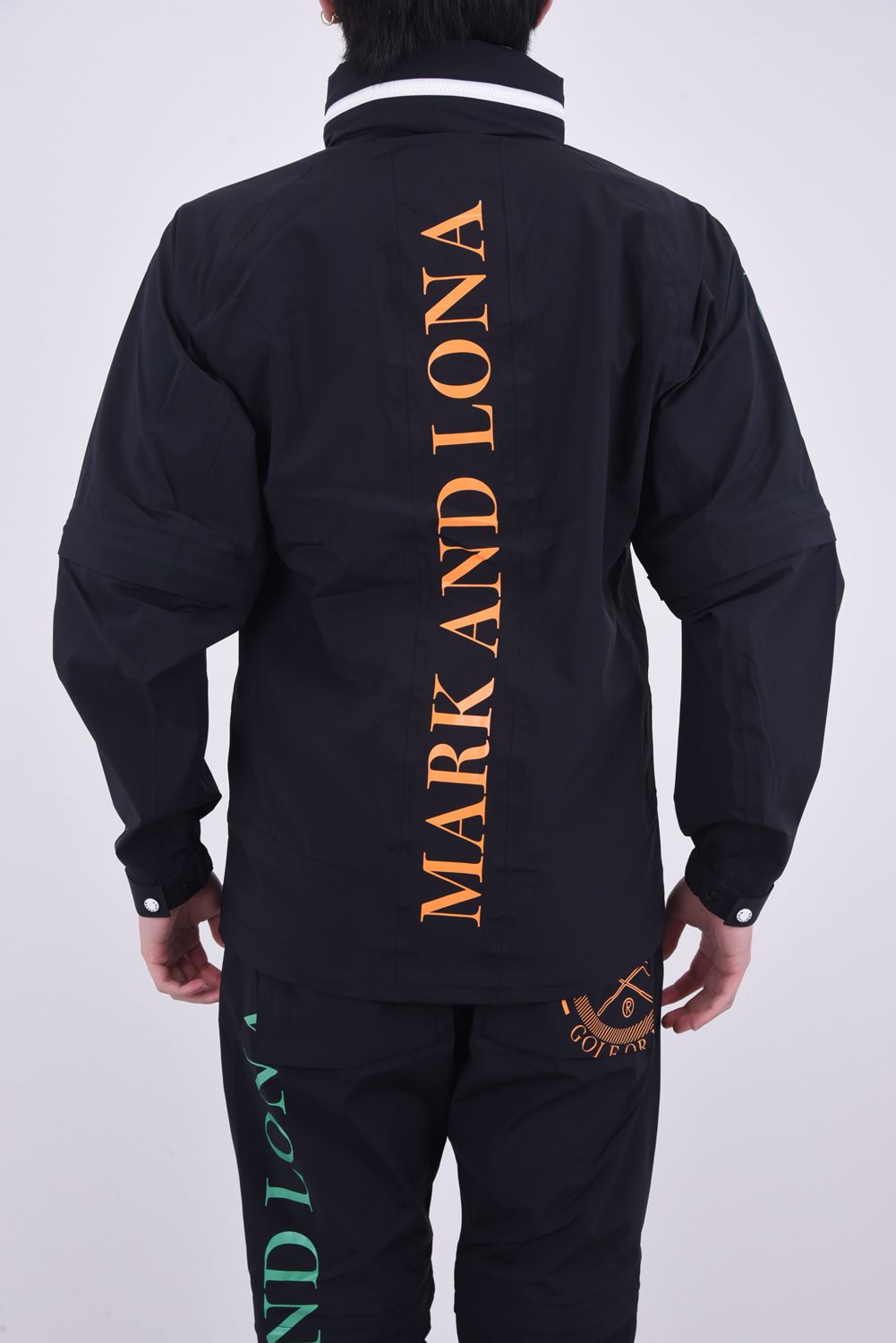AXIS 3LAYER SYSTEM JACKET / ブランドロゴプリント サークルスカル レインジャケット ブラック - 44(S)
