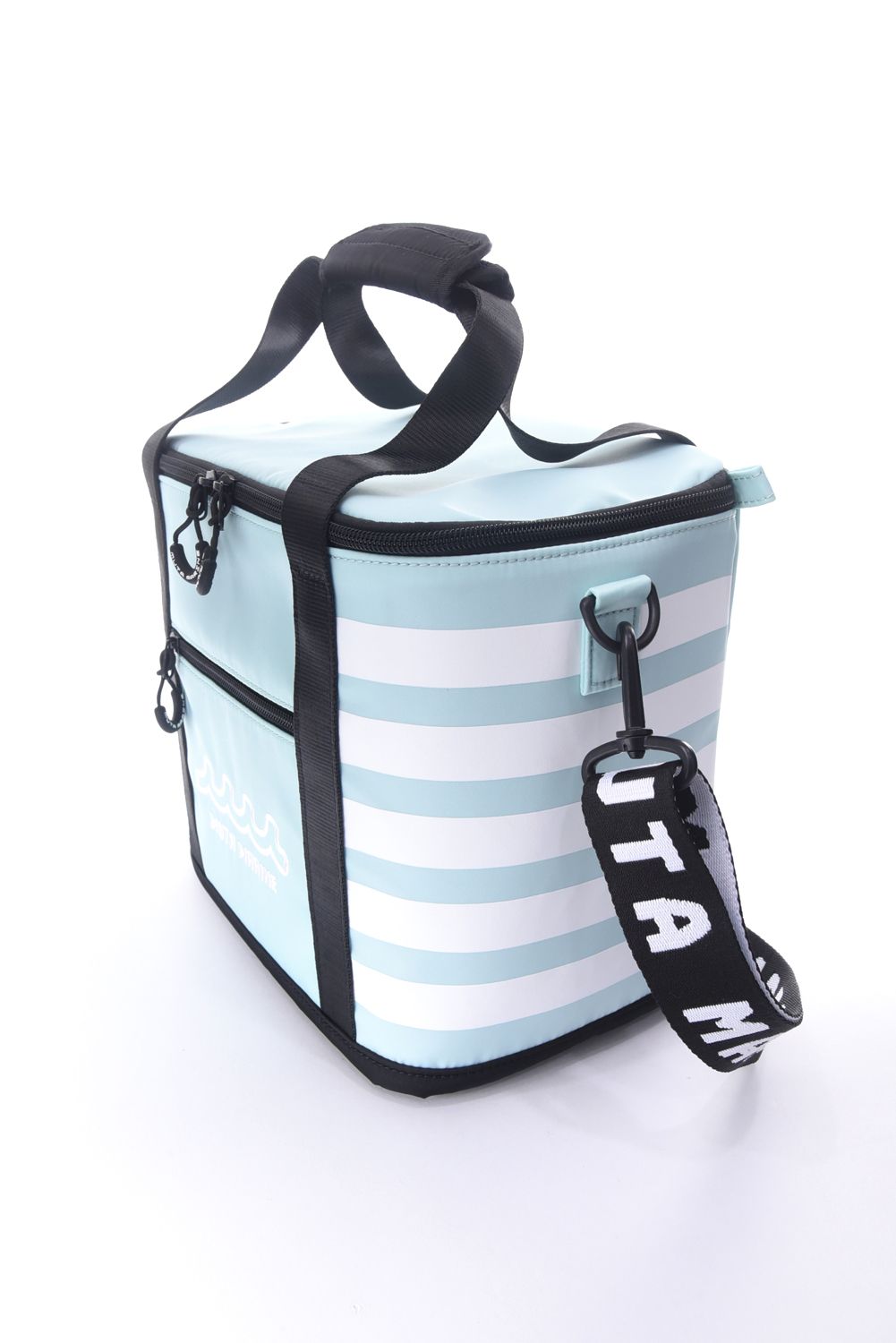 【26SS】 COOLER BAG / ボーダー保冷 ショルダーバッグ (ターコイズ)