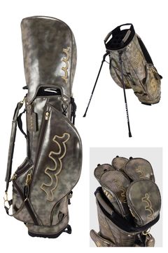 【26AW】 METALLIC CADDY BAG & HEAD COVER / メタリック 14分割 スタンドタイプ キャディバッグ&ヘッドカバーセット (ゴールド)