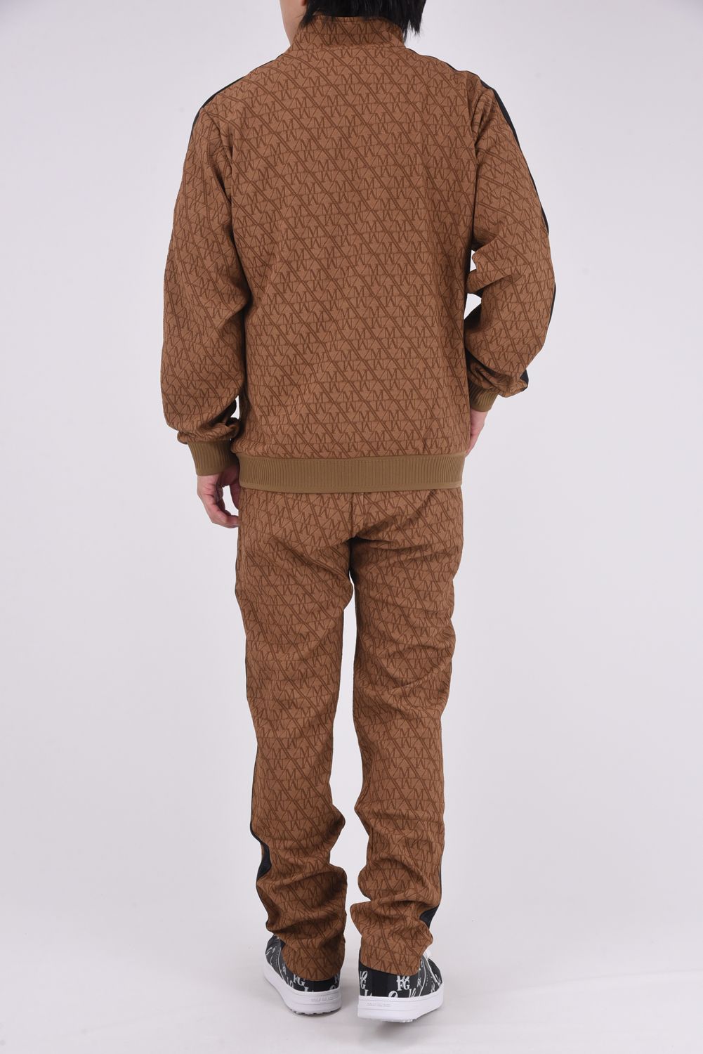 【2025AW】【CODE COLLECTION】 TPTP / ジオメトリックジャカード サイドラインテープ ロングパンツ (ブラウン)
