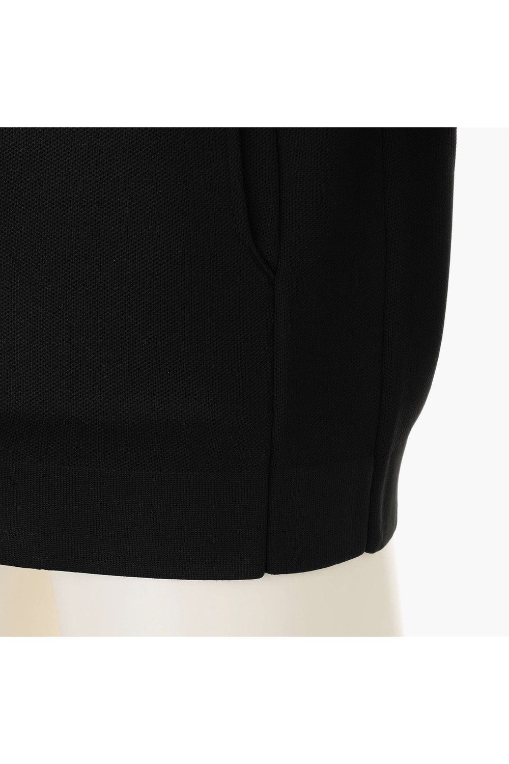 【26AW】 MEN'S DOUBLE JQ KNIT PARKA / バックロゴ ジップアップ ニットパーカー (ブラック)