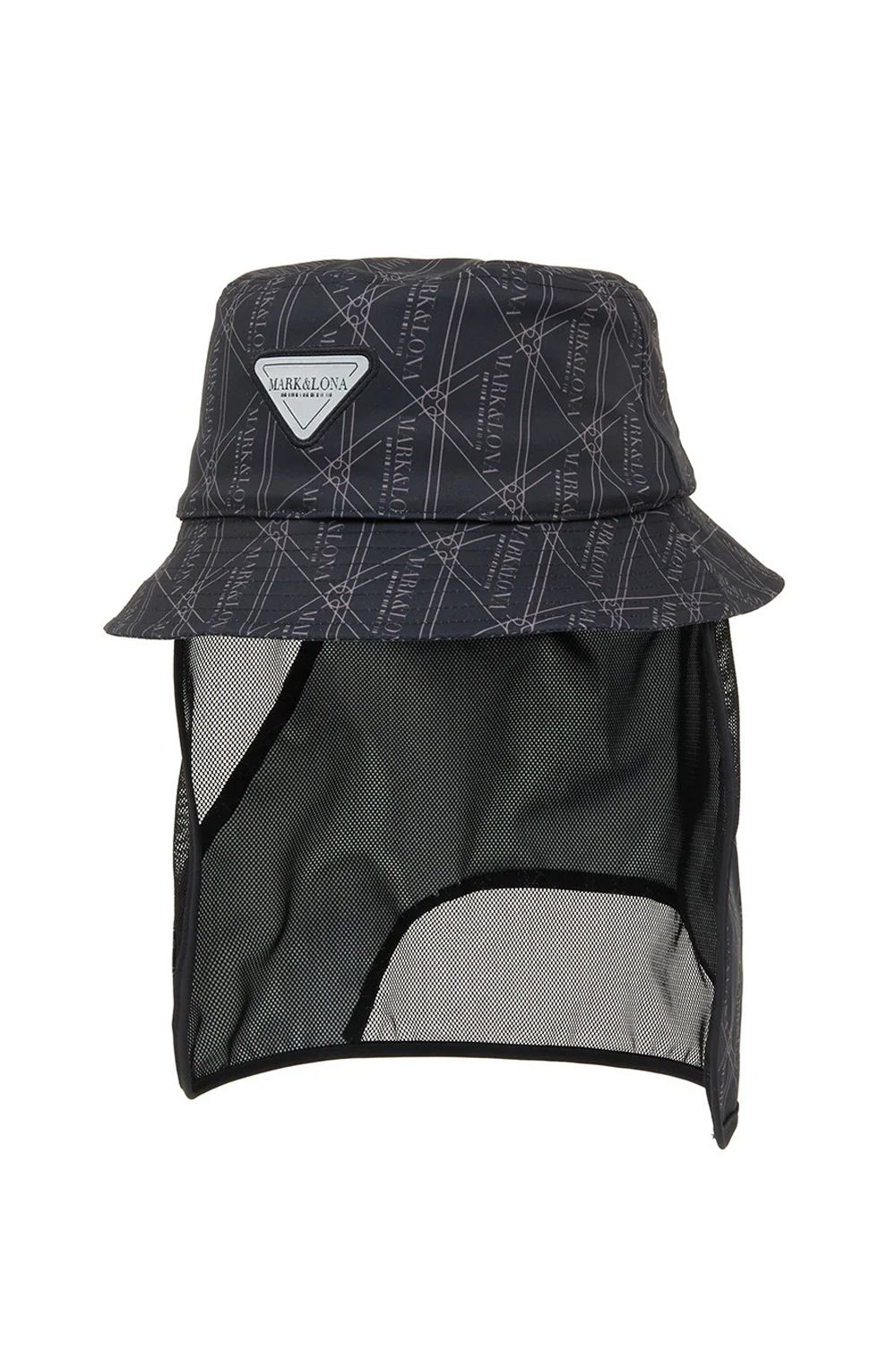 【26SS】【CODE COLLECTION】 TGHT / ジオメトリックパターン サンシールド付き バケットハット (ブラック)