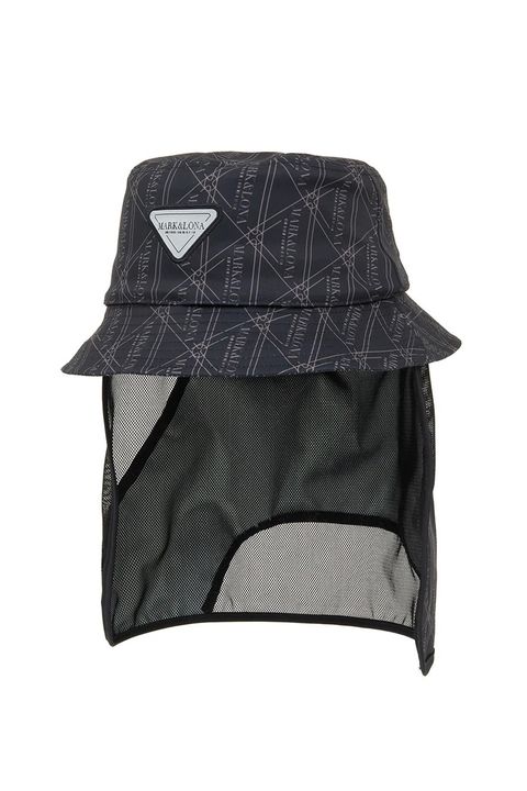 【26SS】【CODE COLLECTION】 TGHT / ジオメトリックパターン サンシールド付き バケットハット (ブラック)