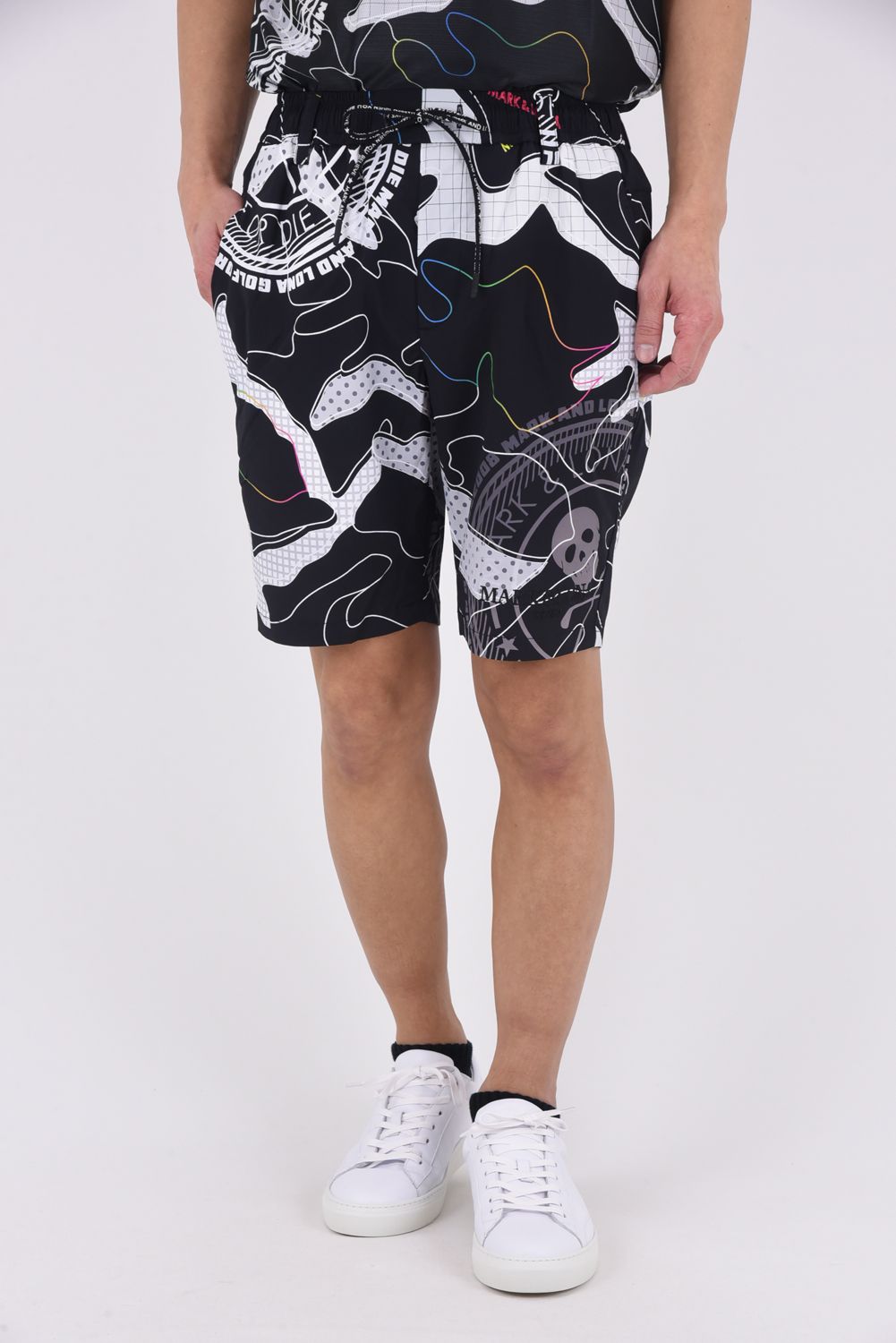 【2026SS 木村拓哉さん着用 VOL.4】 AXON CAMO PERFORMANCE SHORTS / 軽量ナイロンタフタ カモフラージュプリント ショートパンツ (ブラック)