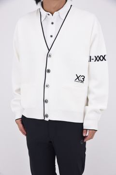 【25AW】 RIB LINE KNIT CARDIGAN / リブ ライン ニット カーディガン (オフホワイト)