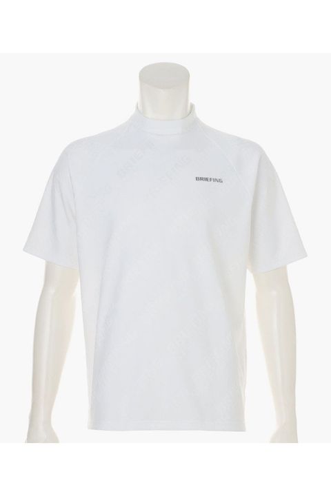 【26SS】 MEN'S SHADOW LOGO JQ HIGHNECK RF / バイアスロゴジャカード リラックスフィット モックネックTシャツ (ホワイト)