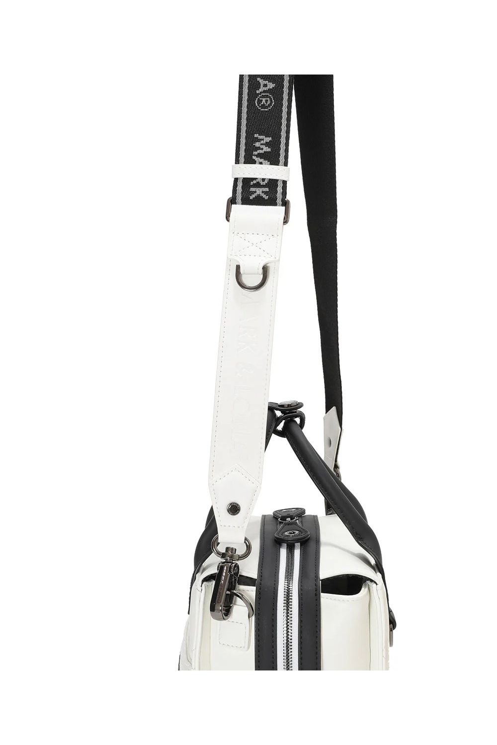 ETERNAL QUILTED BOX BAG / シンセティックレザー サークルスカル キルティング カートバッグ (ホワイト)