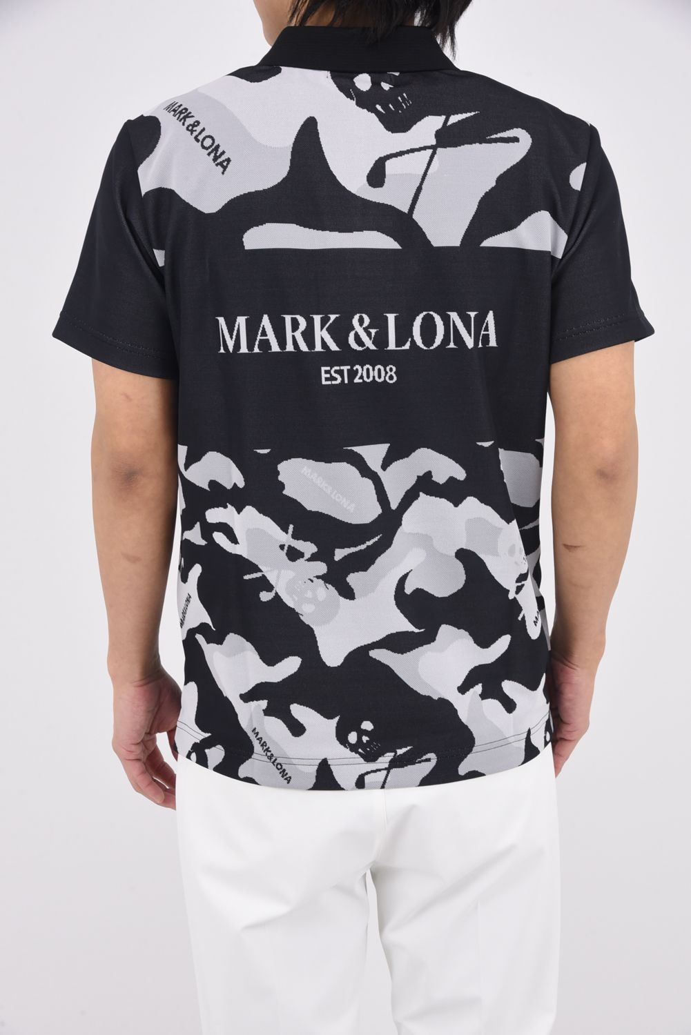 【26SS】 GAUGE CAMOUFLAGE JACQUARD POLO / オリジナルカモジャカード ポロシャツ (ブラック)