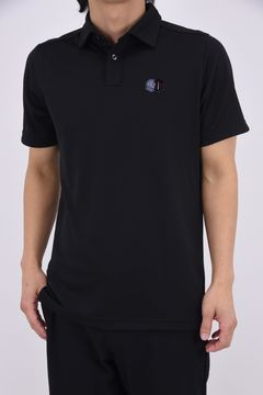 【26SS】 WAVE JQ BACK PRINT POLO / ウェーブ ジャカード バックプリント ポロシャツ (ブラック)