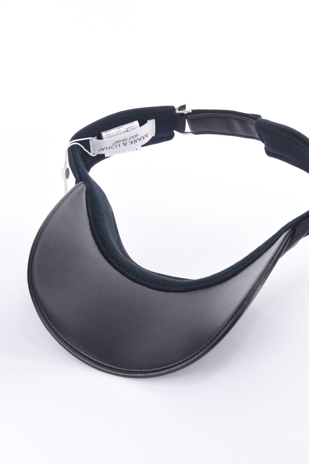 GAUGE CRYSTAL ICON VISOR / オリジナルカモジャカード 異素材切り替え サンバイザー (ブラック)