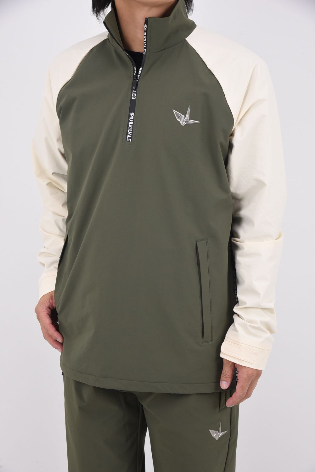 【2025AW】 WATER REPELLENT BLOUSON / バイカラー 撥水加工 ブルゾン (カーキ/ホワイト)