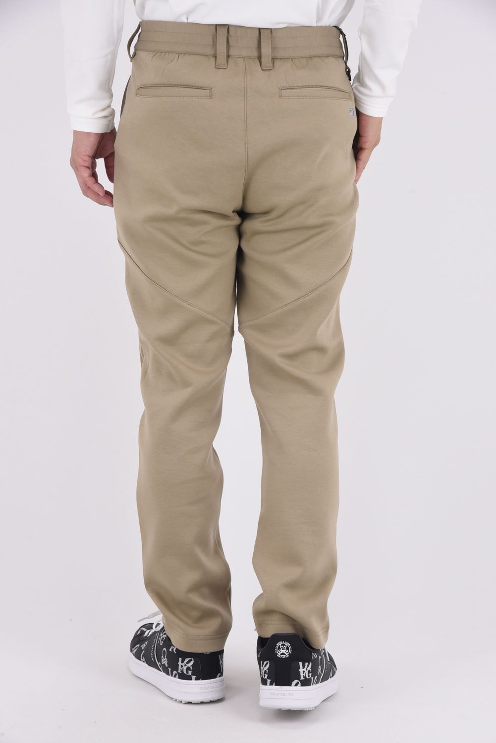 【25AW】 MEN'S WARM LOGO LINE SLIM PANTS / ダンボールニット ロゴ ライン スリムパンツ (ベージュ)