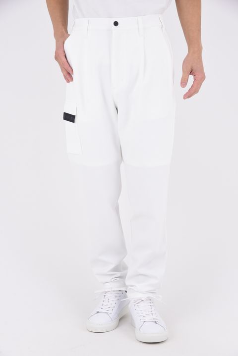 【26SS】 CE MEN'S NYLON WIDE TAPERED CARGO PANTS / ナイロン ワイド テーパード カーゴパンツ (ホワイト)