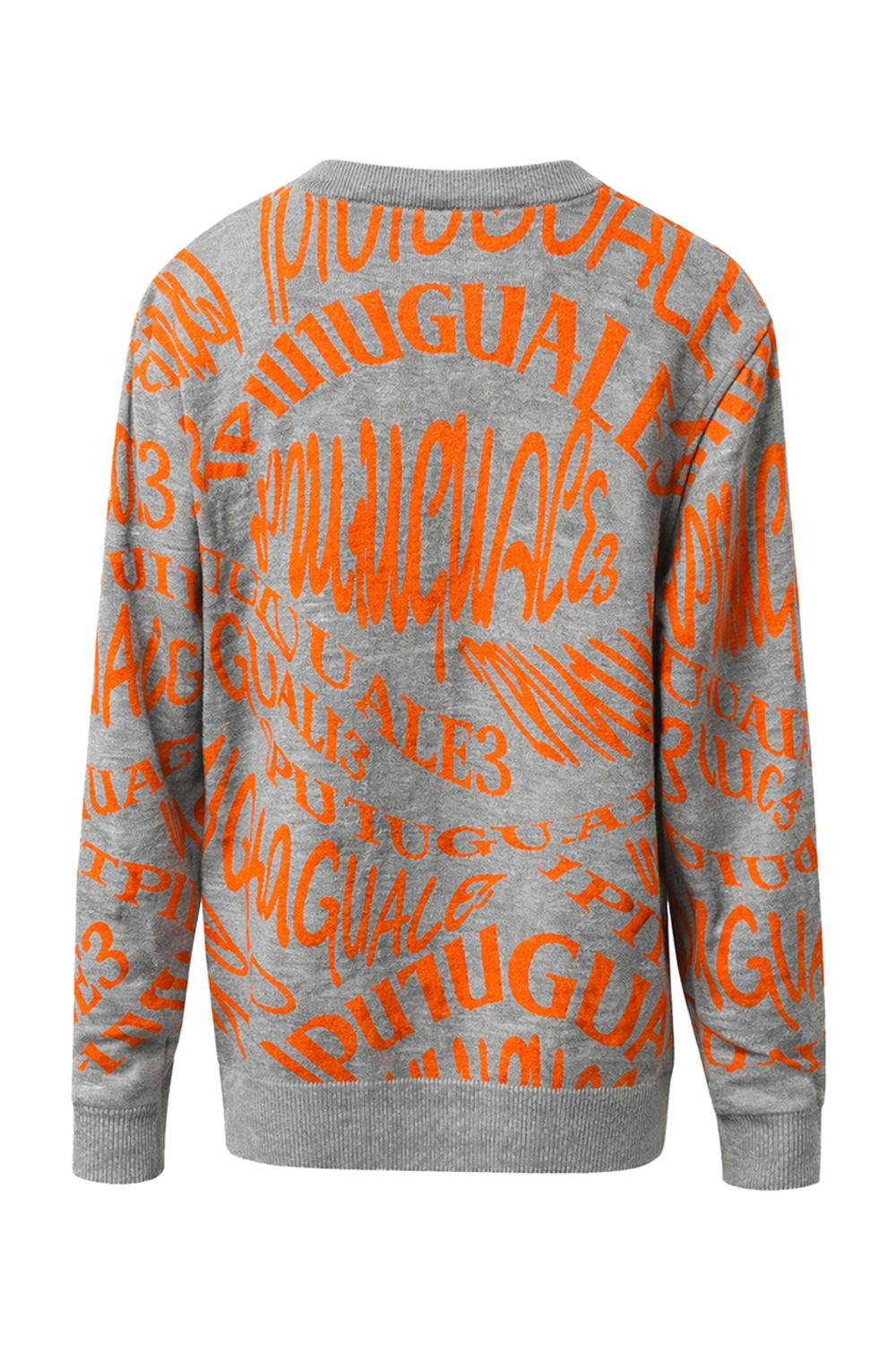 【26AW】 Melting LetterJacquard Knit Crew / ジャガード ニット (グレー) (10月入荷予定)