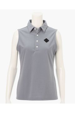 【26SS】【レディース】 WOMEN’S DRY PILE NS SHIRT / ドライパイル生地 ノースリーブポロシャツ (グレー)