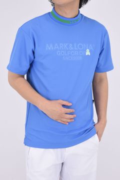NERVE MOCK TEE / ドライタッチ モックネックTシャツ (ライトブルー)