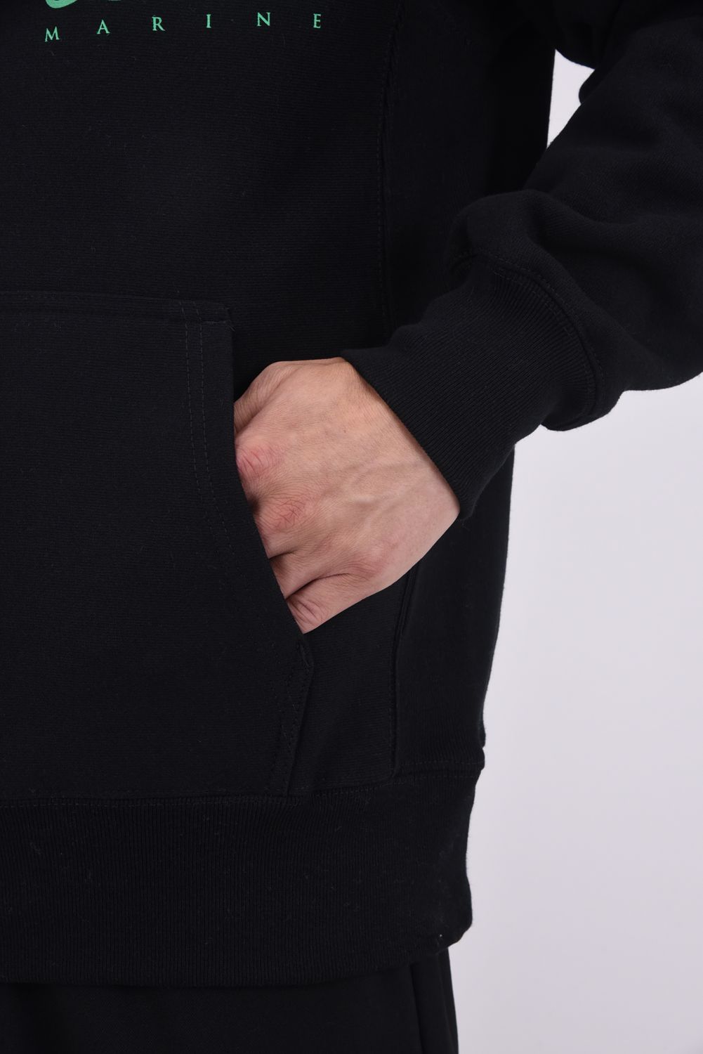 【25AW】 ACANTHUS * MUTA MARINE SWEET LOGO HOODED SWEATSHIRTS / ヘビーウェイト 裏起毛 ハートロゴ プルオーバーパーカー (ブラック)