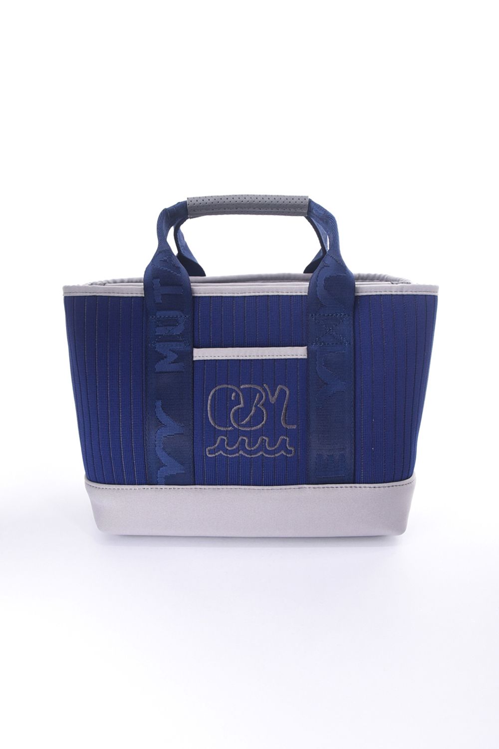 【26SS】 STRIPE KNIT PARTITION TOTE BAG / ストライプニット パーテーショントートバッグ (ネイビー)