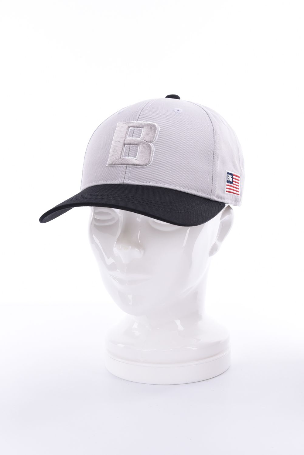 【26AW】 MEN’S 2-TONE INITIAL CAP / バイカラー ブランドイニシャル刺繍 キャップ (ライトグレー)