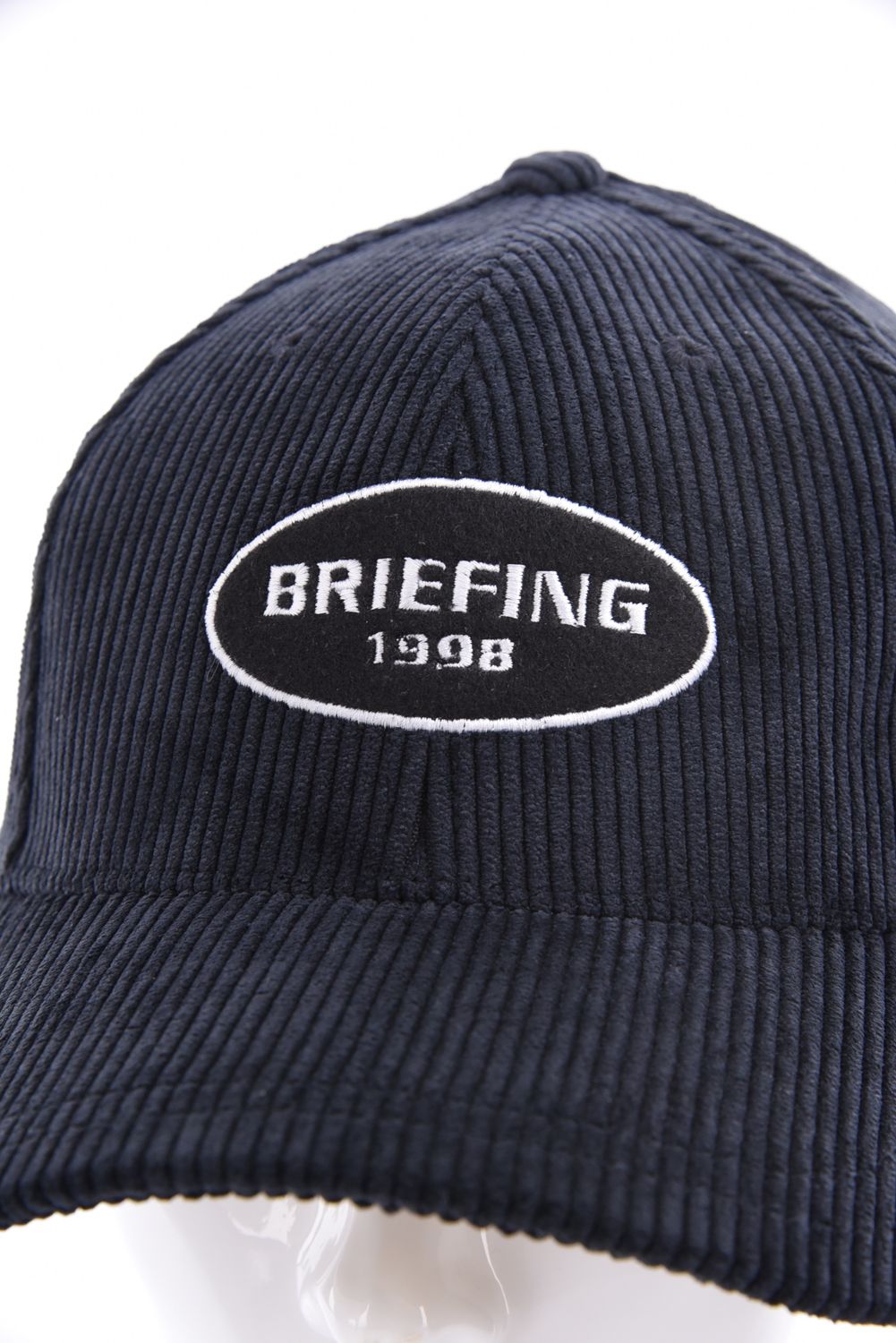 【26AW】 MEN’S CORDUROY OVAL LOGO CAP / コーデュロイ生地 オーバルロゴワッペン キャップ (ブラック)