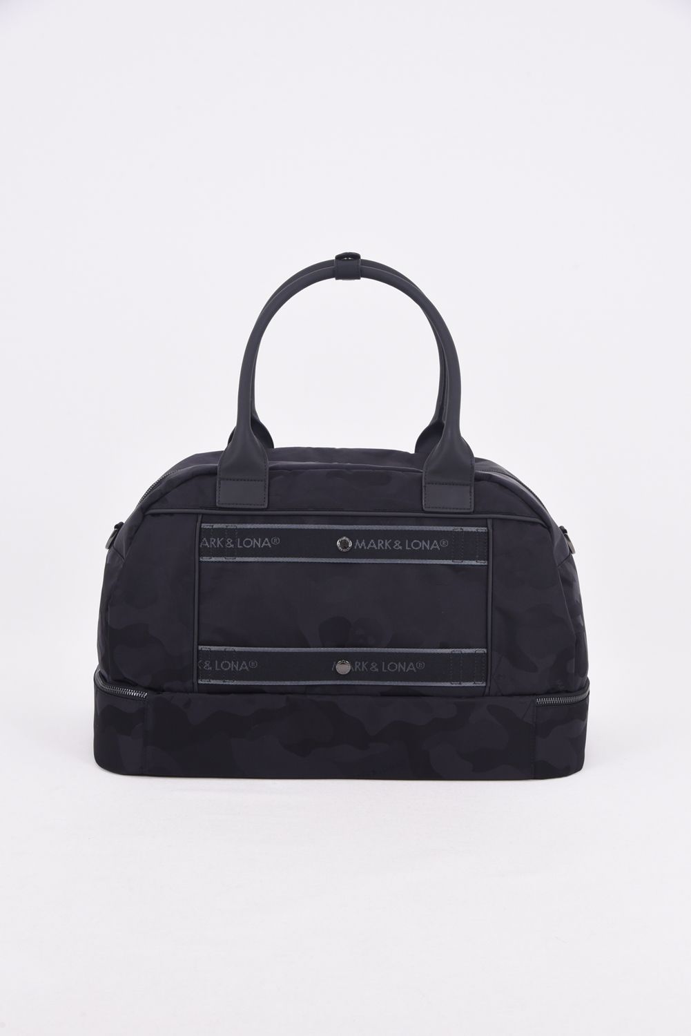 PREMIUM GAUGE BOSTON BAG / コーデュラナイロン レザーパイピング オリジナルカモジャカード ボストンバッグ (ブラック)
