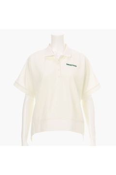 【レディース】 WOMEN‘S EARTH POLO / 鹿の子 ブランドロゴ ポロシャツ (ホワイト)
