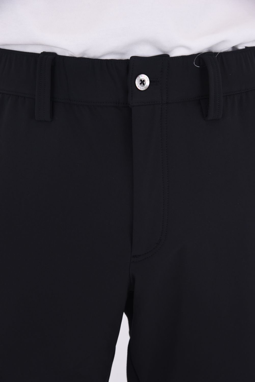 【25AW】 FRONT SWITCH TAPERED PANTS / ボンディング素材 ハイブリッドロングパンツ (ブラック)