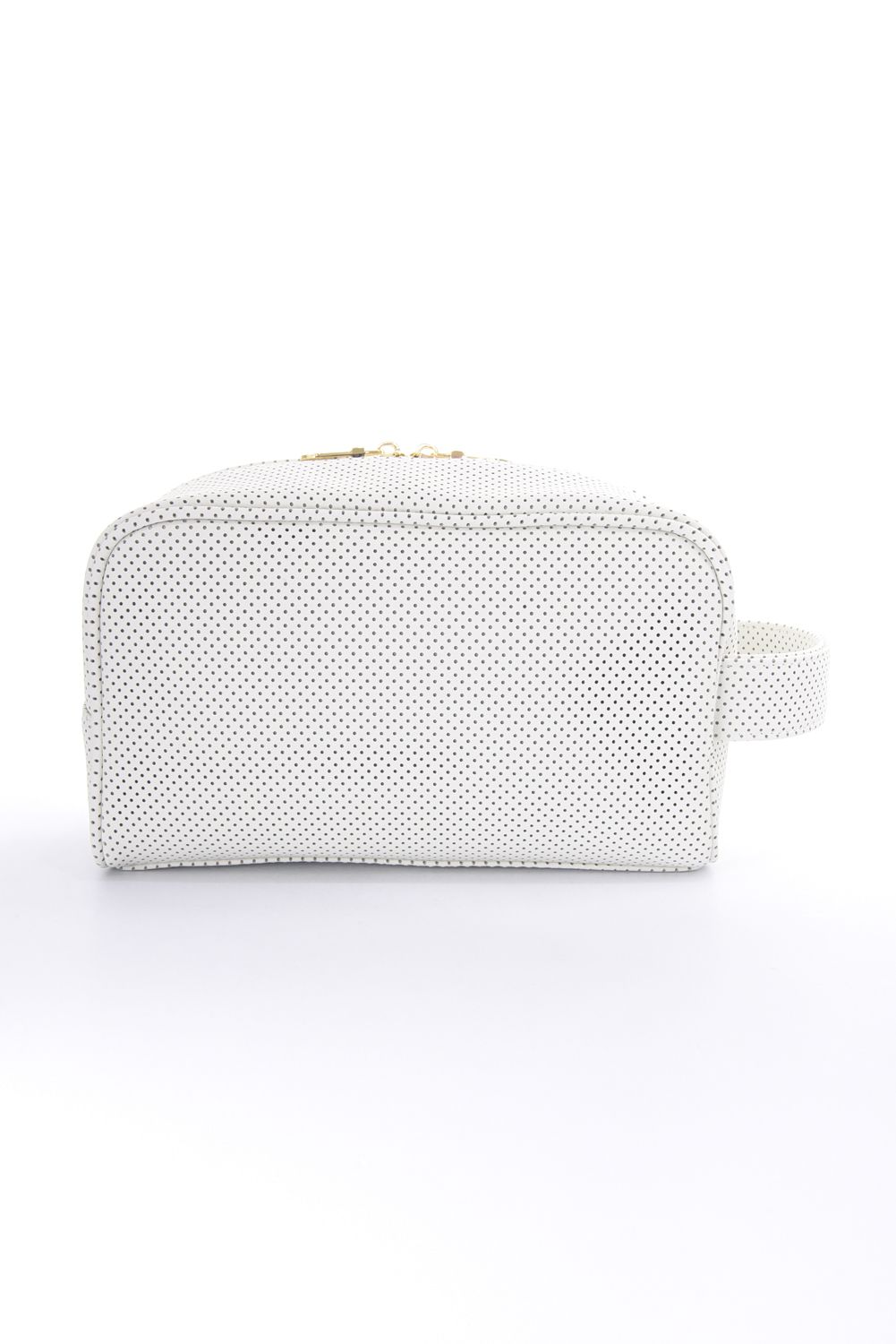 【26SS】 CONTINUA PUNCHING ETHICAL LEATHER TRAVEL POUCH / パンチング エシカルレザー トラベルポーチ (ホワイト)