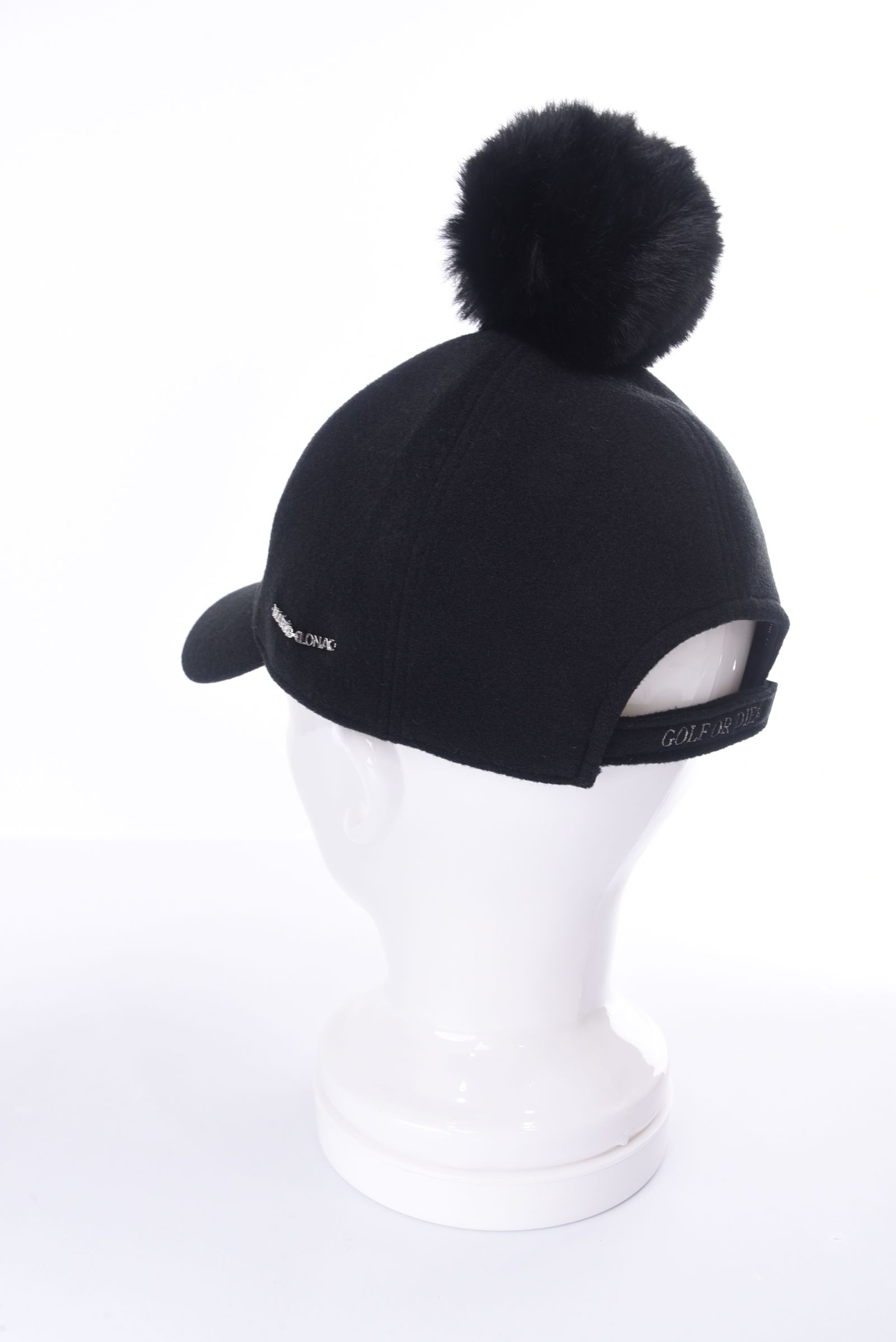 【レディース】ATLANTRIS SPARKLE POM CAP / エコファー梵天 キャップ (ブラック)