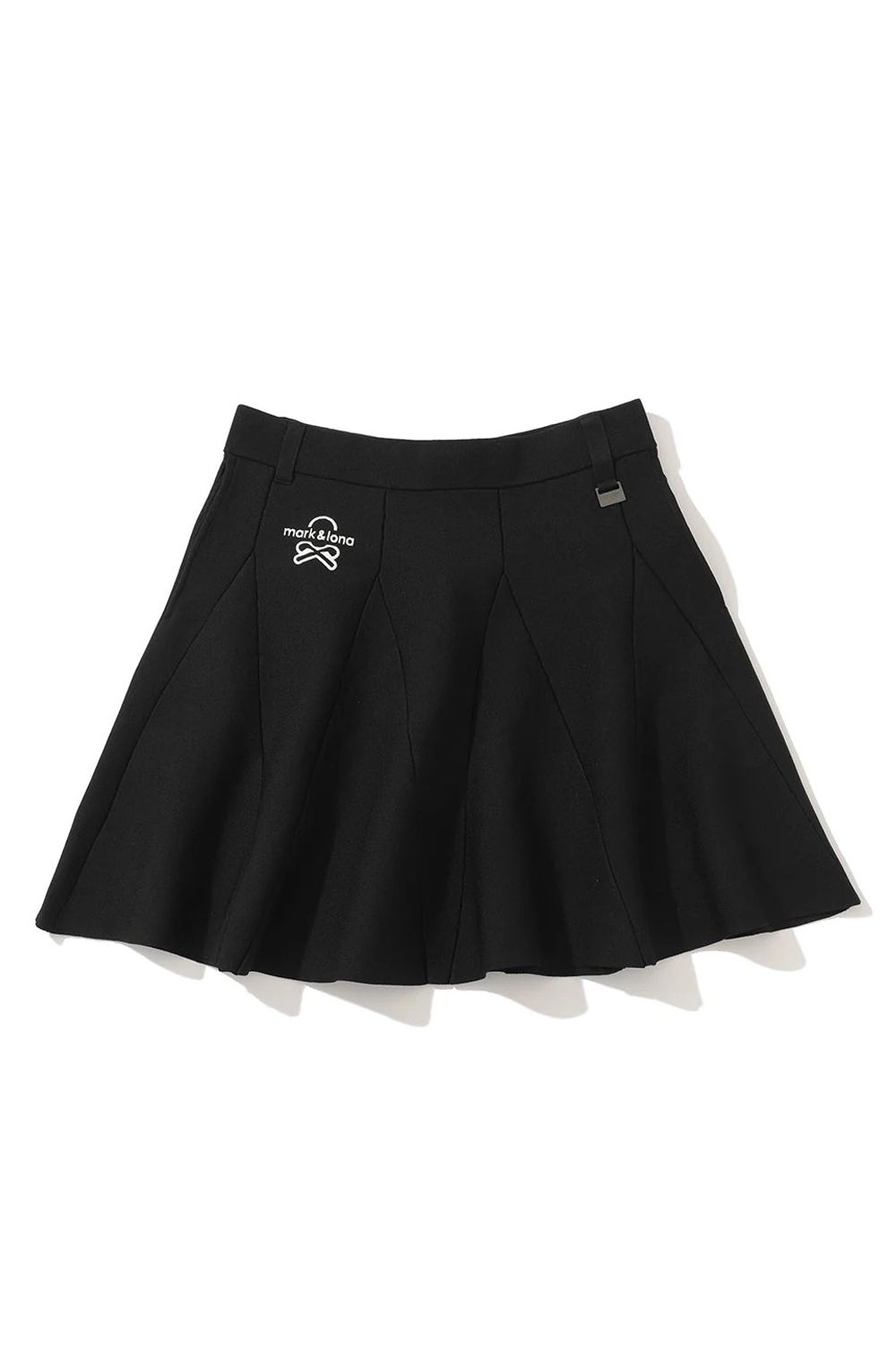 【25AW】【レディース】 ALLURE KNIT SKIRT / ブランドロゴ刺繍 ミラノリブニット フレアスカート (インナーパンツ付き) (ブラック)