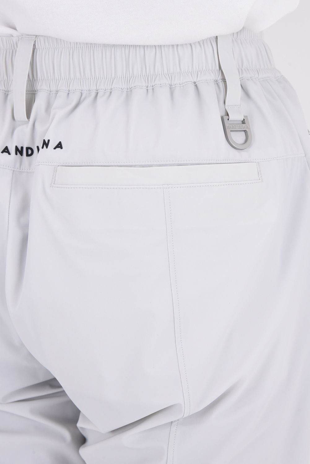 【26SS】【CODE COLLECTION】 THPT / ストレッチナイロンタフタ ジャカードテープ テーパードパンツ (ライトグレー)