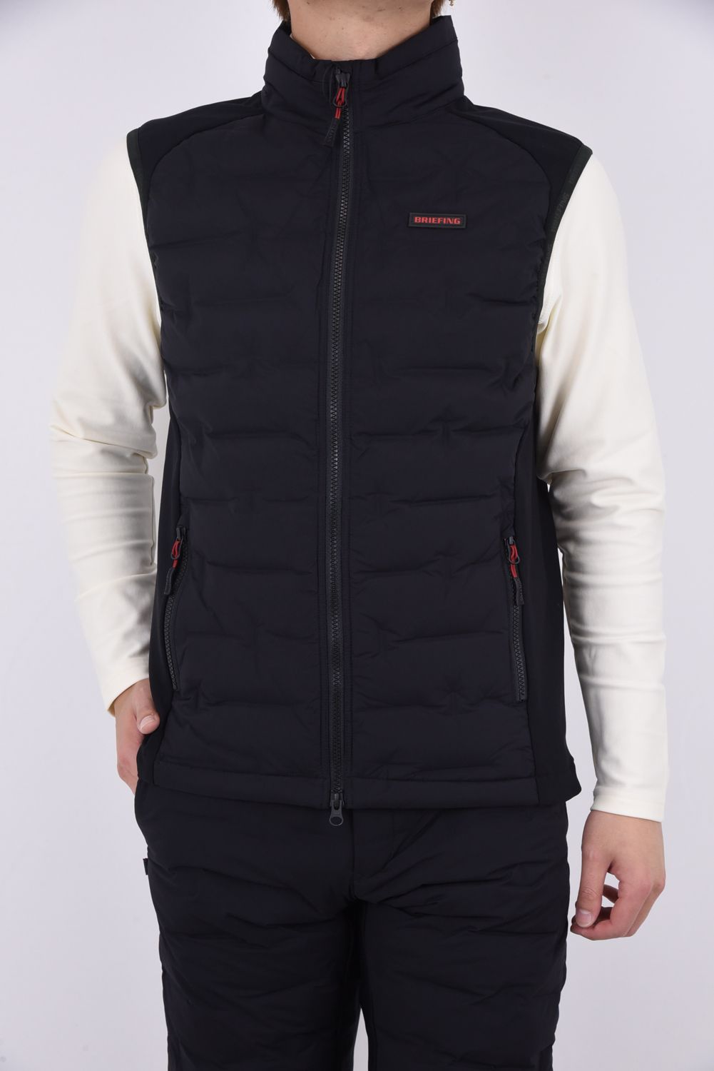 BRIEFING - MS HYBRID DOWN VEST / ブランドロゴ ハイブリッド