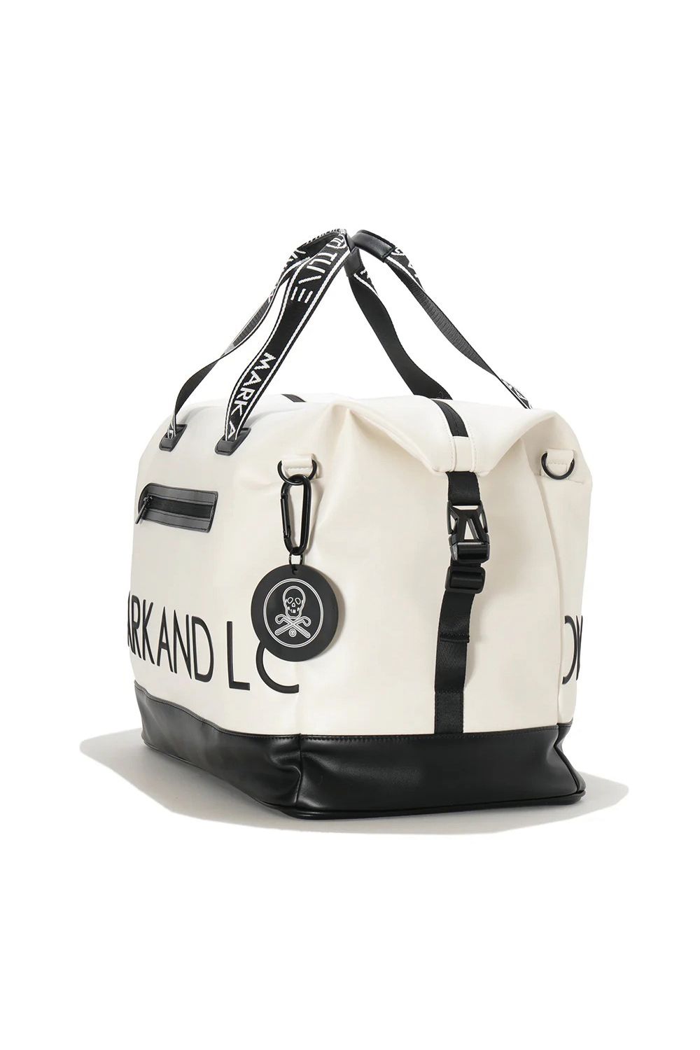 【26SS】【T-LINE】 VELOCITY TRAVEL DUFFLE BAG / モノトーン シンセティックレザー 2WAYボストンバッグ (ホワイト)