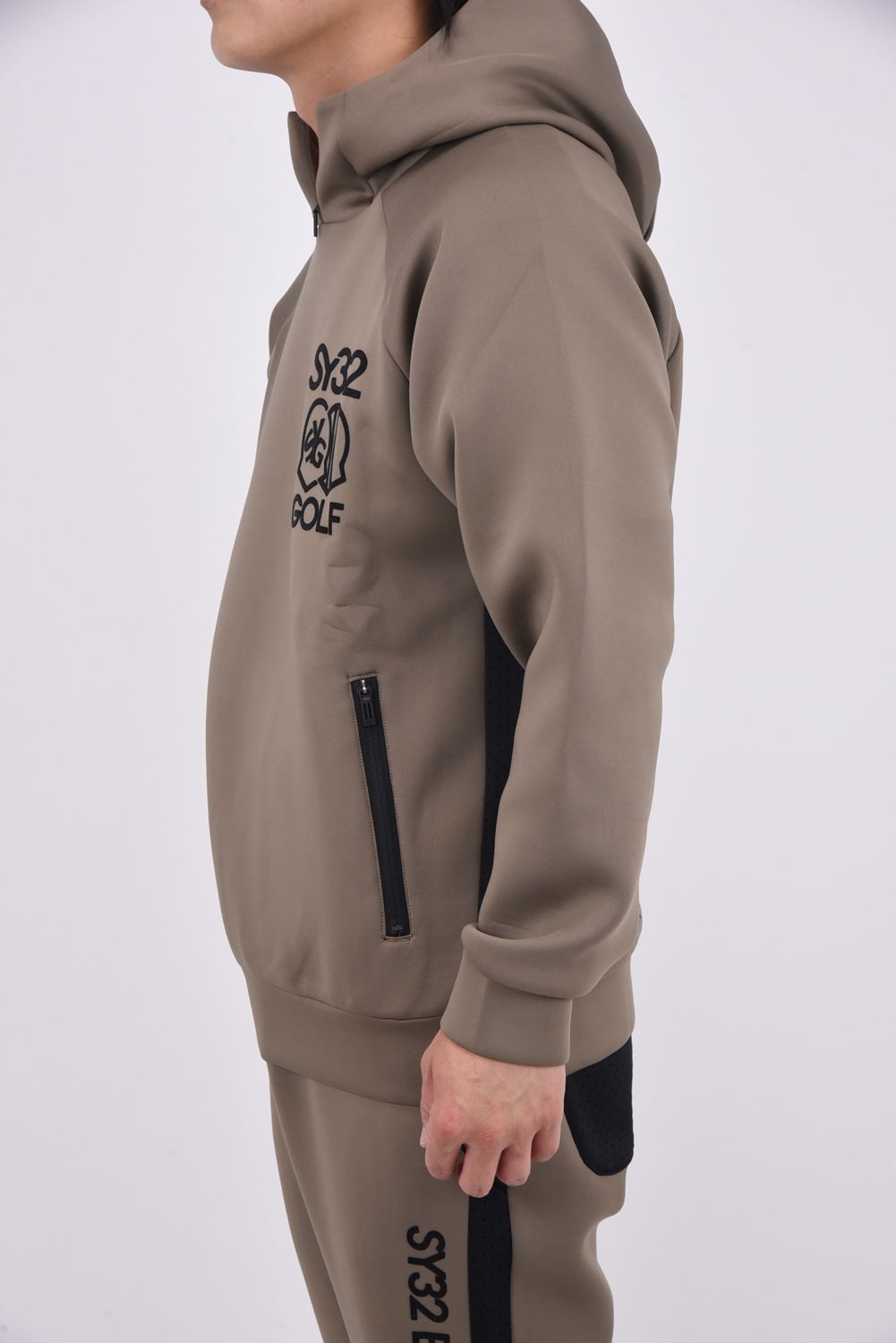 【25AW】 CARDBOARD EMBLEM PT HOODIE / ストレッチダンボール フーディー (ブラウン)