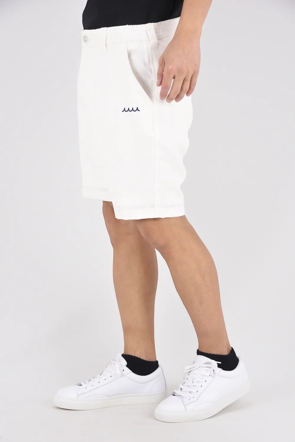 POWDER TWILL STRETCH SHORT PANTS / 2WAYツイルストレッチ ショートパンツ (ホワイト)