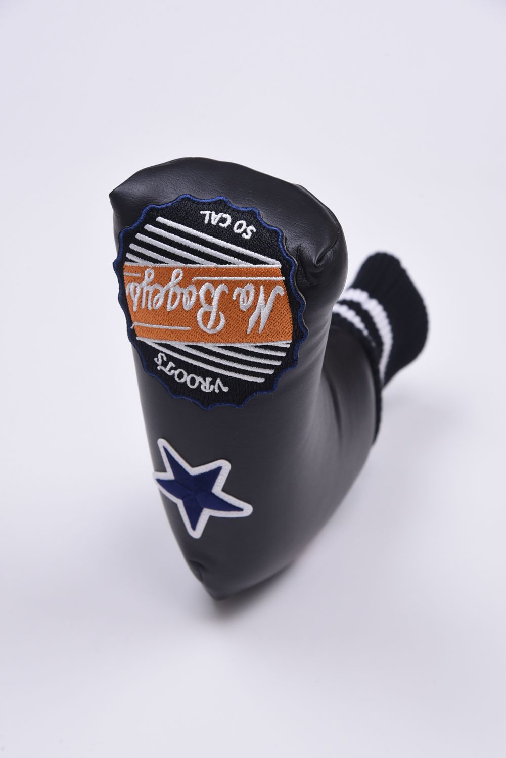 U-LEATHER PUTTER COVER / シンセティックレザー ワッペン ピンタイプ パターカバー (ハンティントン ブラック)