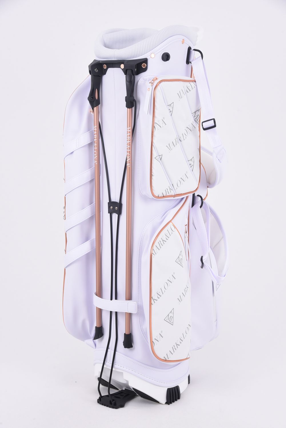 【銀行振込・代金引換不可】【返品・交換不可】【CODE COLLECTION】 STAND BAG / ナイロンツイル CODEロゴ ダイアゴナルパターン スタンドタイプ キャディバック (ホワイト)