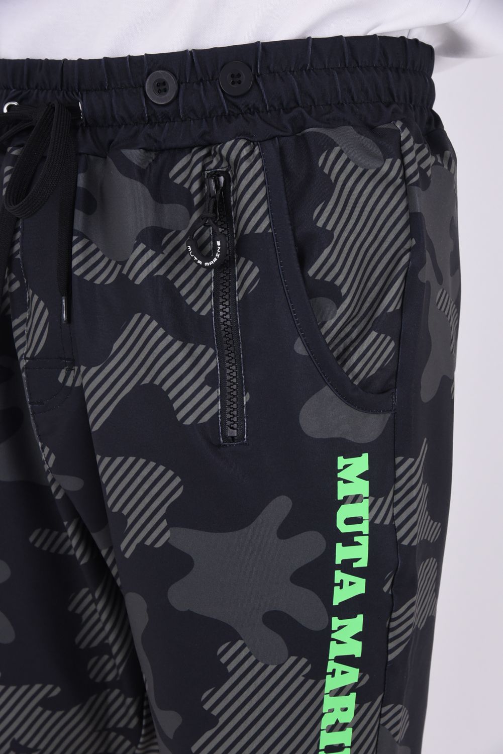 【26SS】 RUSH SHORT PANTS (DIAGONAL CAMO) / ダイアゴナルカモフラージュ ラッシュガード ショートパンツ (ブラック)