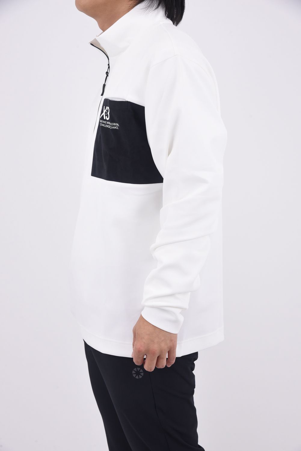 【25AW】 HALF ZIP POCKET HIGH NECK / ハーフジップ ポケット ハイネック (ホワイト)