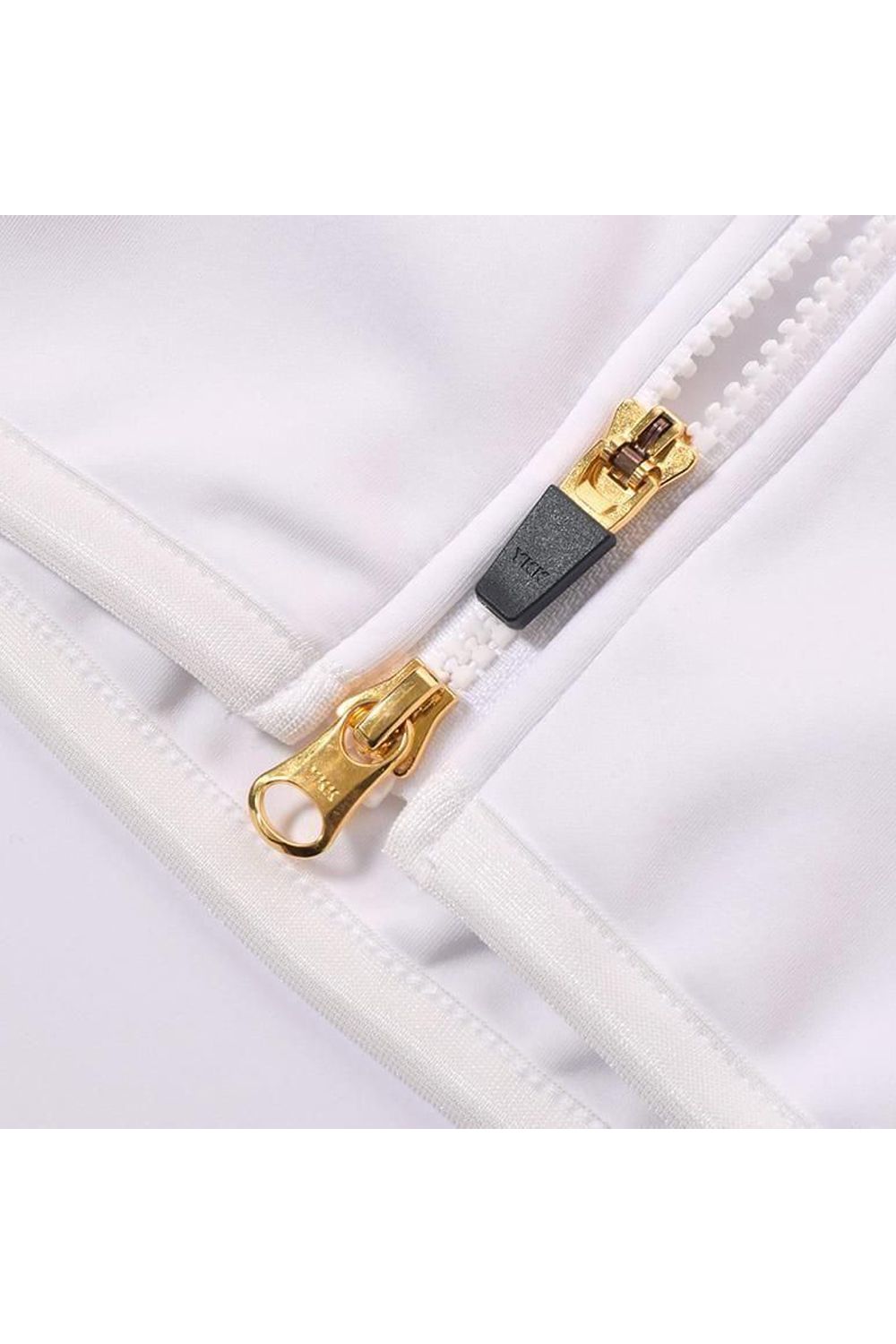 【26SS】 GM ACCENT LINE ZIP UP PARKER / モノトーンシリーズ アクセントライン ジップアップパーカー (ホワイト)*