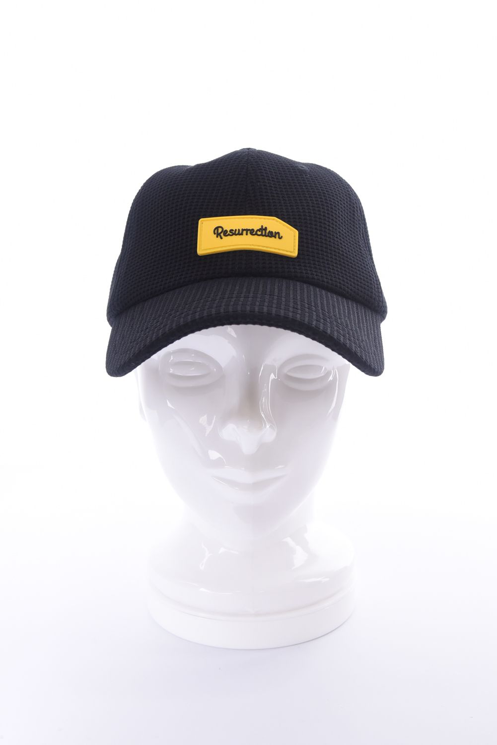 【26SS】 SILICON TAG WAFFLE CAP / シリコンタグ ワッフル キャップ (ブラック)*