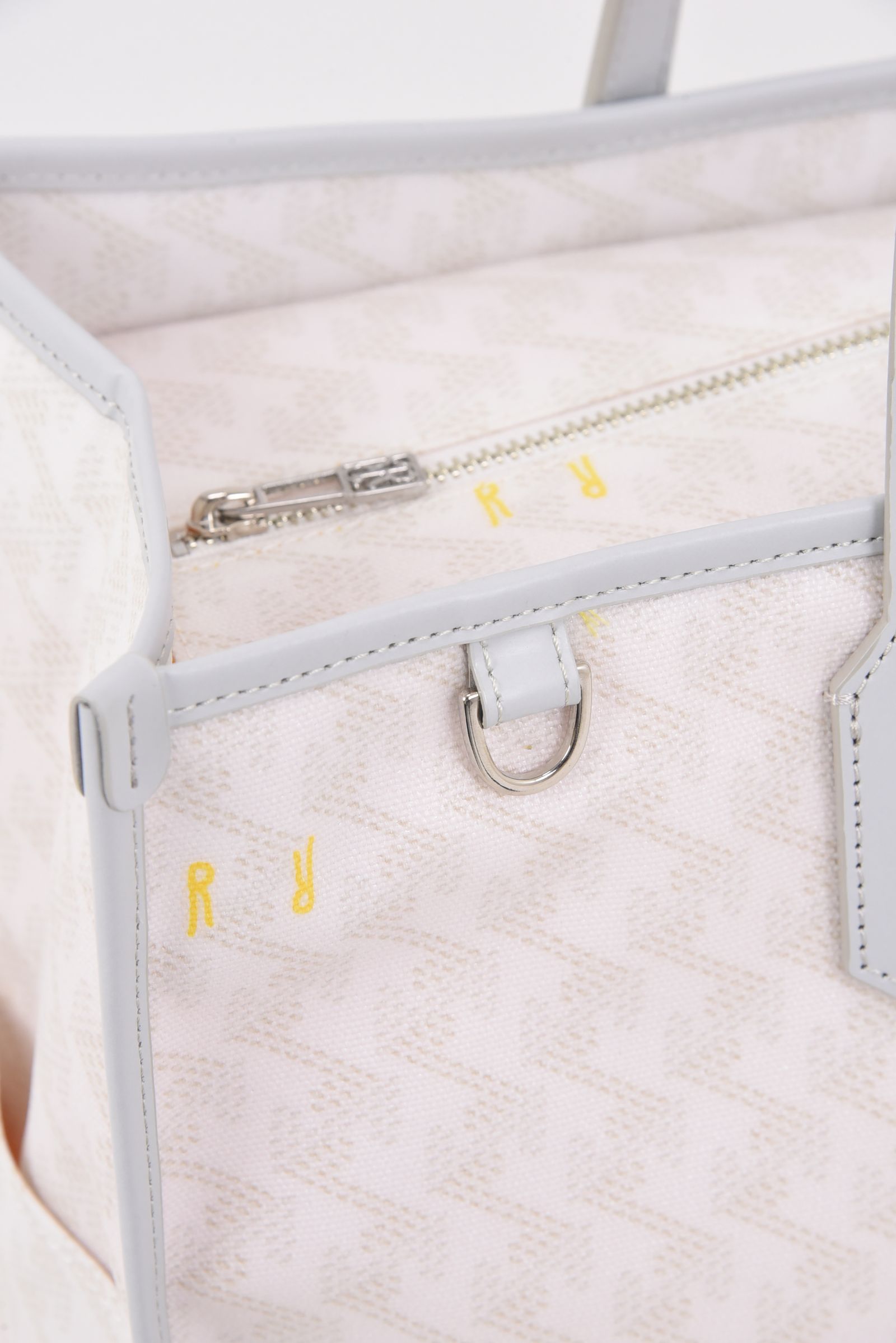 【26SS】  LANIUS SQUARE BIG (ラニウス スクエア ビッグ) / ブランドオリジナルテキスタイル ボストンバッグ （モノホワイト）*